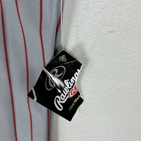 Rawlings NEW Pinstripe Baseball Sleeveless Jersey Vintage Men's Adult Medium NWT - Picture 4 of 10